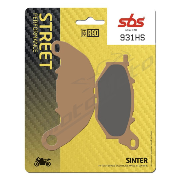 SBS HS Street Excel 931HS Sintered Front Brake Pads Yamaha MT / YZF-R 250-300cc 15-22