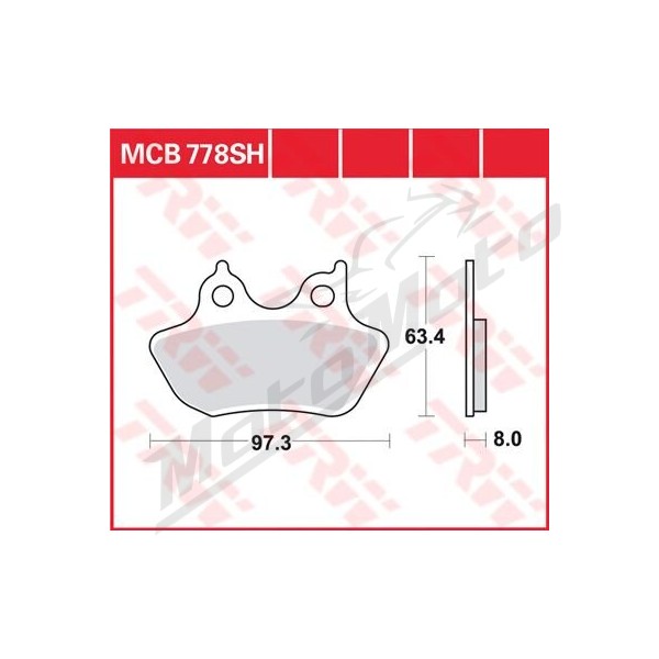 TRW SH Series Sindered Rear Brake Pads Harley Davidson FLHR / FLHX / FLSTF / FLSTS / FXSTB / XL / XLH 883-1584cc 00-07