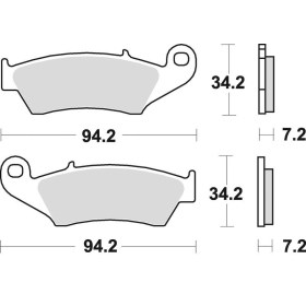 BRAKING stabdžių trinkelės - 772SM1 fantic / honda 50-250cc 85-24