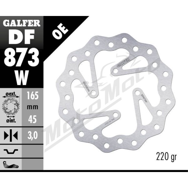 GALFER Wave® Rear Brake Rotor Husqvarna CR / TC 65cc 11-22