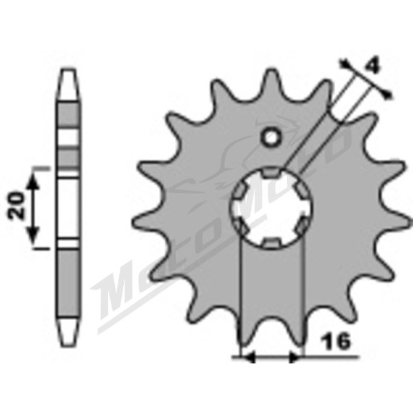 PBR Steel Standard Front Sprocket 554 - 428 14-15T
