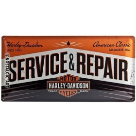 Metal tin sign HARLEY-DAVIDSON SERVICE 25x50