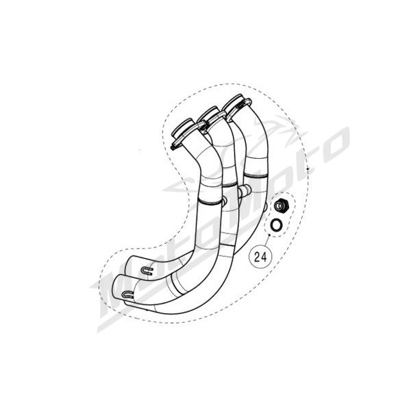 AKRAPOVIC Išmetimo kolektorius Yamaha YZF-R9 ABS 25-26
