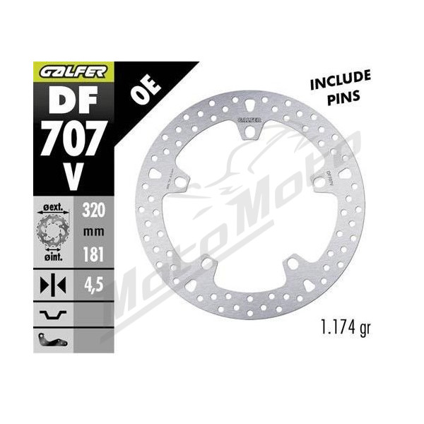GALFER Front brake disc BMW F / R 800-1100 01-20