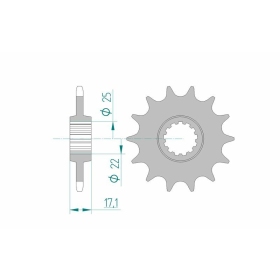AFAM Steel Standard Front Sprocket 20407 - 520 14-15 teeth HONDA CL / NX / CB / CMX / CBR 500cc 13-25