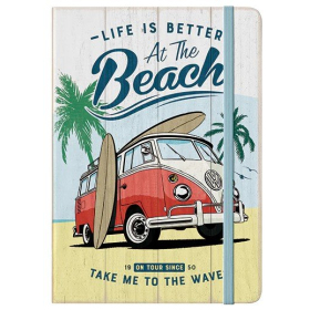 NOTE BOOK VW BULLI BEACH 15x20cm