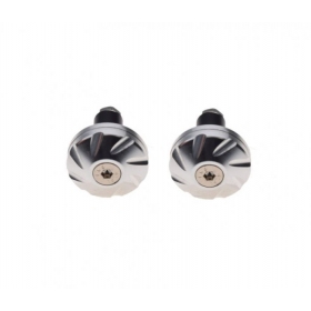 PLUG, HANDLEBAR END SILVER 2pcs.