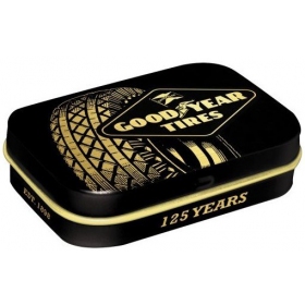 Mėtinių saldainių dėžutė Goodyear 125 Years 4vnt. 4x6x1,6cm