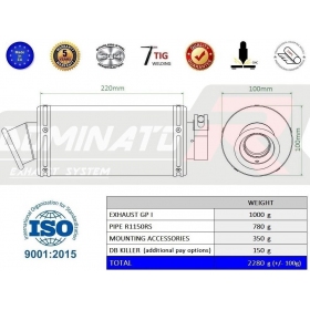 Duslintuvo kompl. Dominator GP1 BMW R1150RS