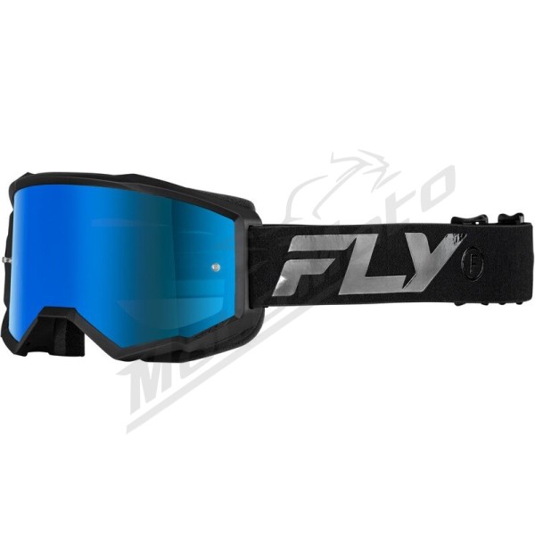 FLY RACING Zone Goggle Black/Grey - Red Mirror/Smoke Lens
