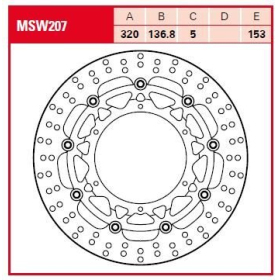 TRW Round Floating Brake Rotor KTM Adventure / Super Adventure 790-1290cc 13-24