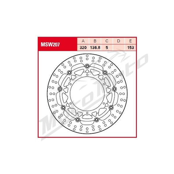 TRW Round Floating Brake Rotor KTM Adventure / Super Adventure 790-1290cc 13-24