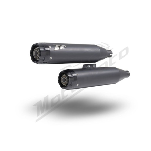 ZARD Overlapped Slip-Ons Mufflers Harley Davidson FXBB / FXBBS / FXST / FXLRST 1750-1923cc 18-24