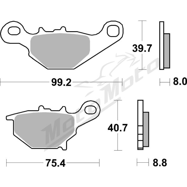 SBS SI Offroad 820SI Sintered Brake Pads Suzuki RM 85cc 05-23