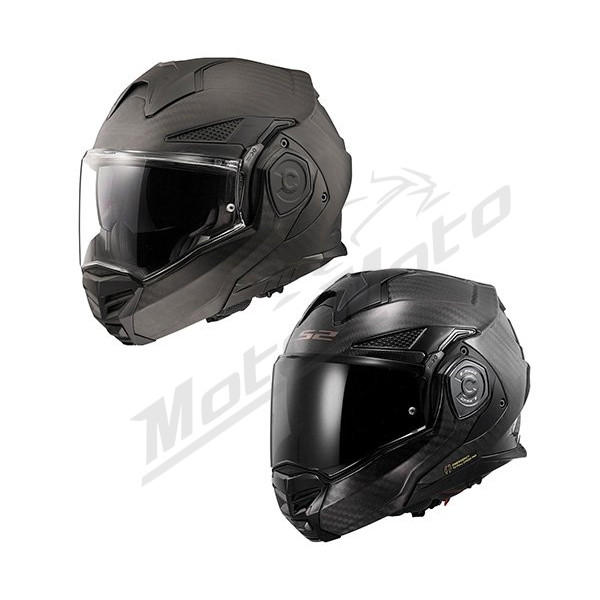 LS2 FF901 Advant X Solid Carbon Gloss FLIP-UP HELMET