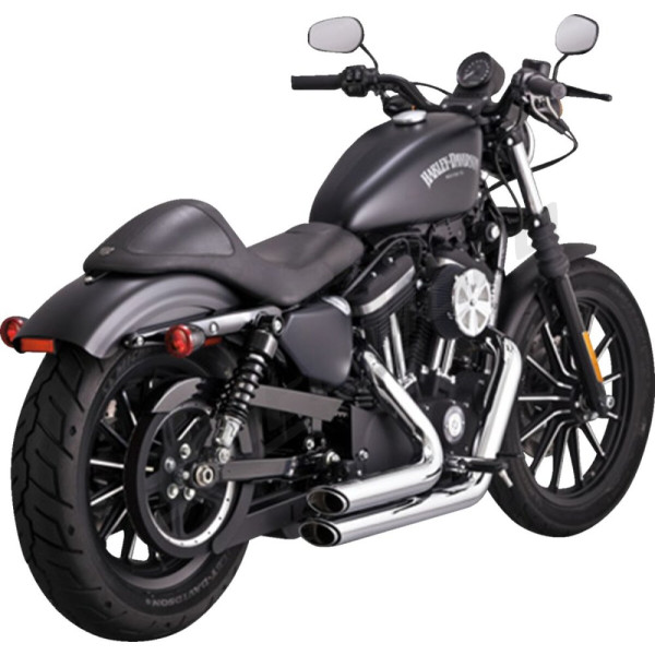 VANCE & HINES Shortshots Staggered Exhaust System Chrome Harley Davidson XL 883-1200cc 14-22