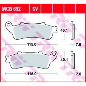 BRAKE PADS TRW MCB692SV ROUTE