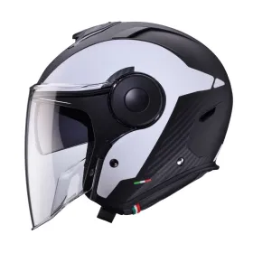 Open Jet Helmet Caberg Soho Milano White/Black Matte