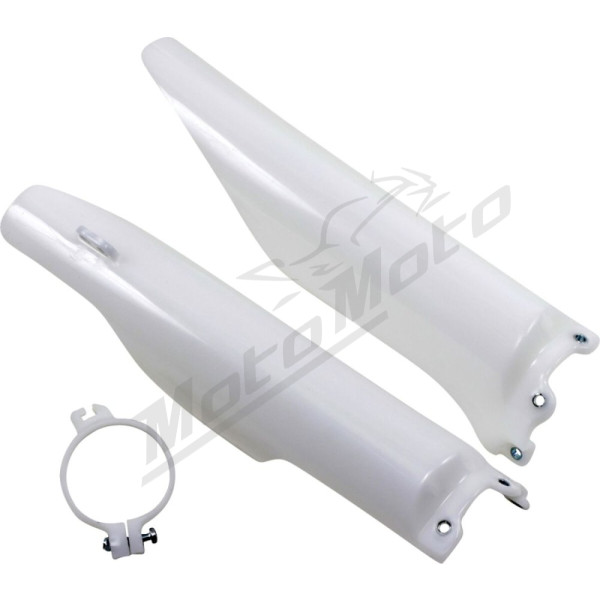 UFO White Fork Tube Protectors Kawasaki KX / KXF 125-250cc 04-22