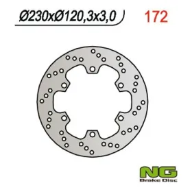 NG Priekinis fiksuotas stabdžių diskas 230X120X4mm Honda MTX 80cc 86-87