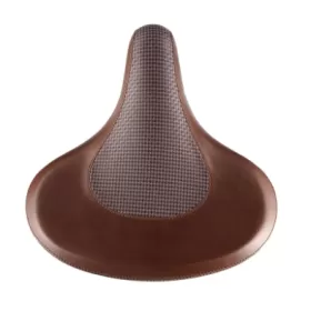 VELO Bicycle Saddle Cruiser w/spring brown leather/fabric texture