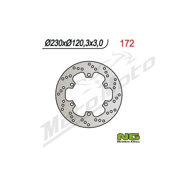 NG Front Fixed Brake Disc 230X120X4mm Honda MTX 80cc 86-87