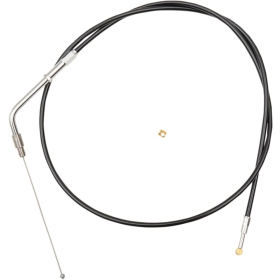 LA CHOPPERS Black Vinyl Braided Handlebar Throttle Cable 99cm Harley Davidson FLS / FLSTC / FLSTCI / FLSTF / FLSTFB / FLSTN / FLSTSC / FXST / FXSTB / FXSTC / FXSTDI 1340-1800 93-15