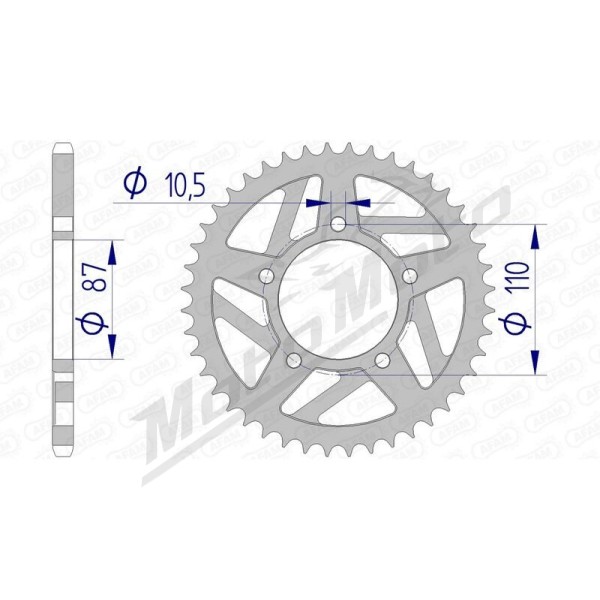 AFAM Aluminium Rear Sprocket 520 39-48 teeth