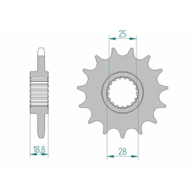 AFAM Steel Standard Front Sprocket 61801 - 525 15-16 teeth APRILIA TUONO / RSV4 1000-1100cc 09-24