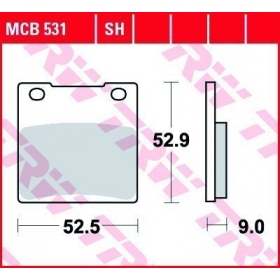 BRAKE PADS TRW MCB531 STANDARD 