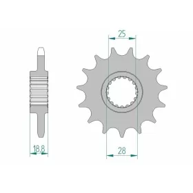 AFAM Steel Standard Front Sprocket 61801 - 525 15-16 teeth APRILIA TUONO / RSV4 1000-1100cc 09-24
