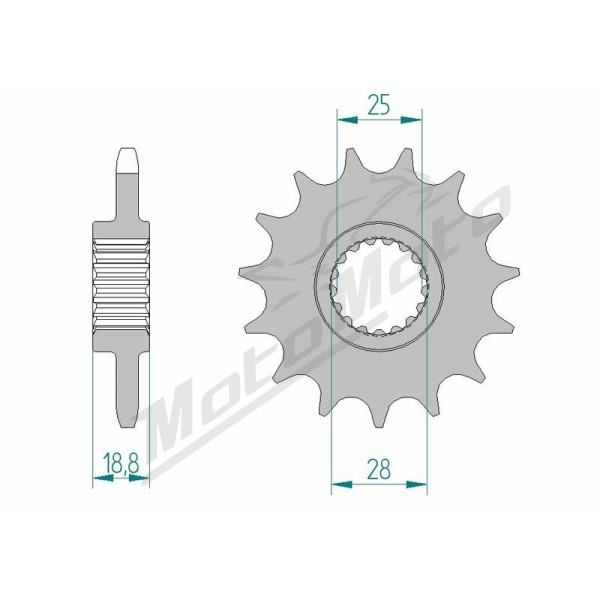 AFAM Steel Standard Front Sprocket 61801 - 525 15-16 teeth APRILIA TUONO / RSV4 1000-1100cc 09-24