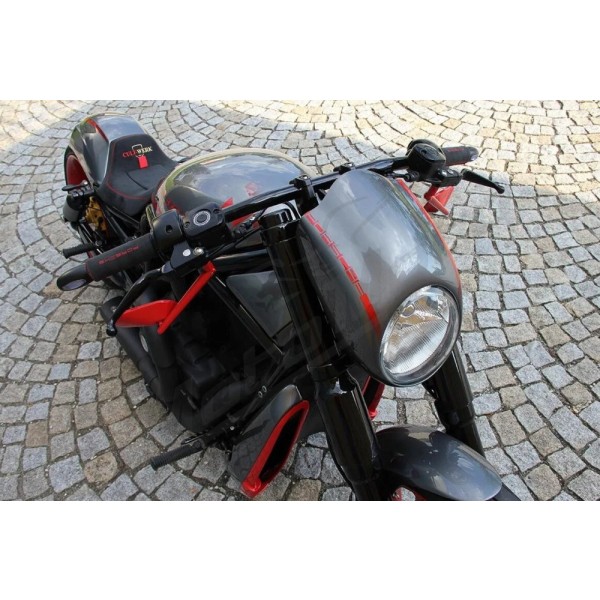 CULT WERK Headlight Mask Black Harley Davidson 1130-1250cc 2002-2011