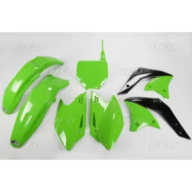 Ufo plastic set KAWASAKI KXF 250 04-06 Green