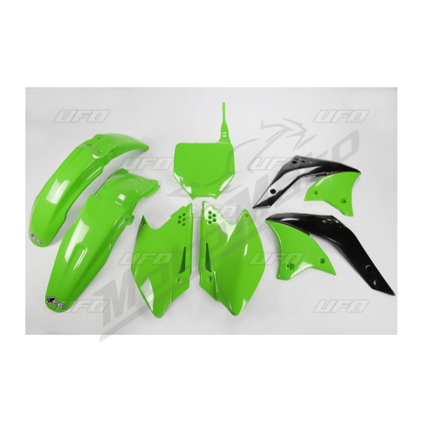 Ufo plastic set KAWASAKI KXF 250 04-06 Green