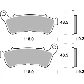 SBS HHF Street 934H.HF Ceramic Organic Brake Pads Harley Davidson XL 883-1200cc 14-22
