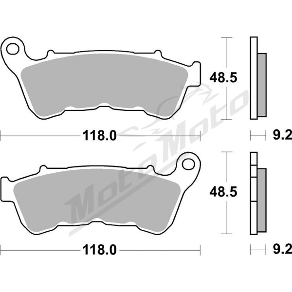 SBS HHF Street 934H.HF Ceramic Organic Brake Pads Harley Davidson XL 883-1200cc 14-22