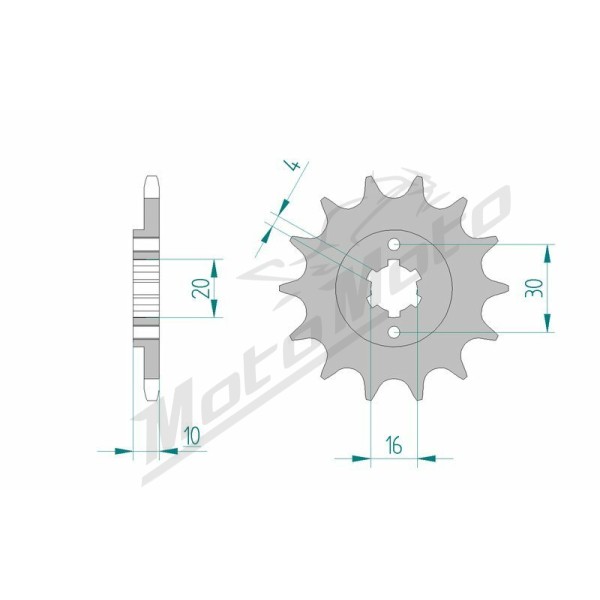 AFAM Steel Standard Front Sprocket 46203 - 520 12-15 teeth CAGIVA BLUES / FRECCIA / SUPERCITY / PLANET / MITO 125cc 85-14