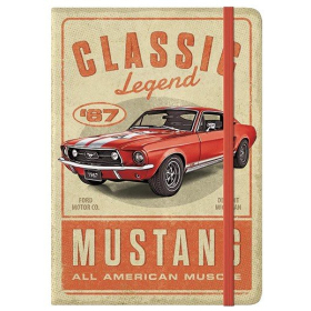 NOTE BOOK FORD MUSTANG CLASSIC LEGEND 15x20cm