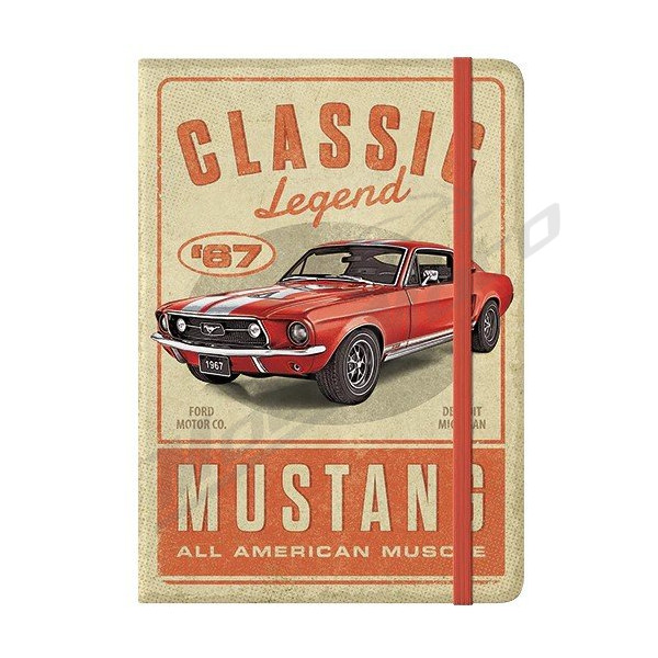 NOTE BOOK FORD MUSTANG CLASSIC LEGEND 15x20cm