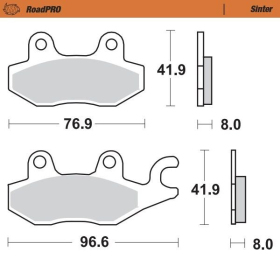 MOTO-MASTER Roadpro Rear Brake Pads Cagiva / Kawasaki / Suzuki / Triumph 125-1050 90-26