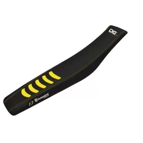 BLACKBIRD Double Grip 3 Seat Cover Black/Yellow Husqvarna CR/TC/TE/WR 125-510cc 2002-2014