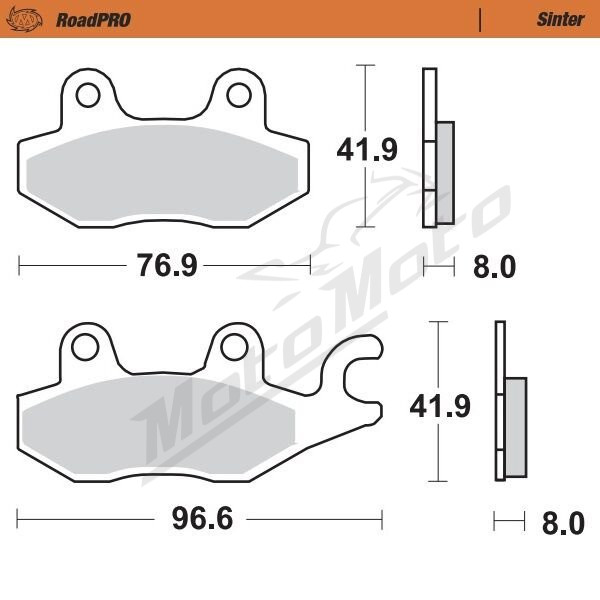 MOTO-MASTER Roadpro Rear Brake Pads Cagiva / Kawasaki / Suzuki / Triumph 125-1050 90-26
