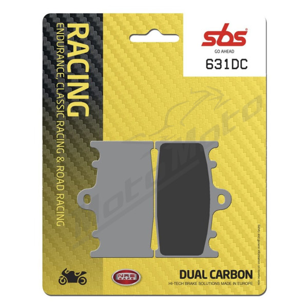 SBS DC Racing Dual Carbon Brake Pads Kawasaki / Suzuki 600-900cc 94-03