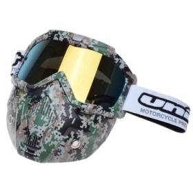 Off Road Goggles with mask camo UNIT M02 (rainbow lens)