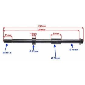 Stud M14x1,5 (length 280mm/ Ø22mm/ Ø27mm)