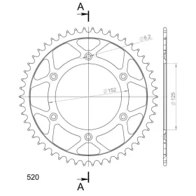 Supersprox Rear Sprocket Steel 8000.52