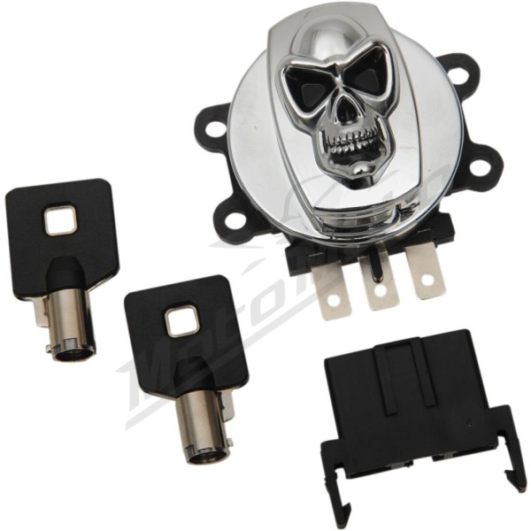 DRAG SPECIALTIES Skull ignition Switch Harley Davidson FLHR / FLHRC / FLHRCI / FLHRI / FLHRS / FLHRSI 1450-1690cc 99-13