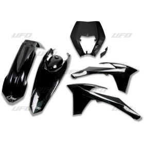 UFO Plastic kit black KTM EXC / EXCF 125-500 12-13