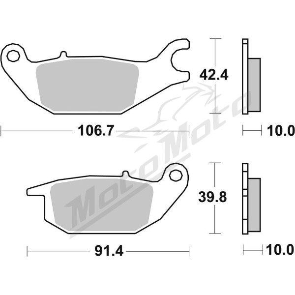 SBS HF Street 784HF Ceramic Organic Brake Pads Honda CBR / CT / Z 125cc 04-25
